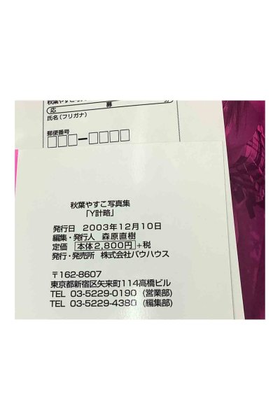 画像3: 【中古】秋葉やすこ写真集　Ｙ計略／秋葉やすこ／バウハウス (3)
